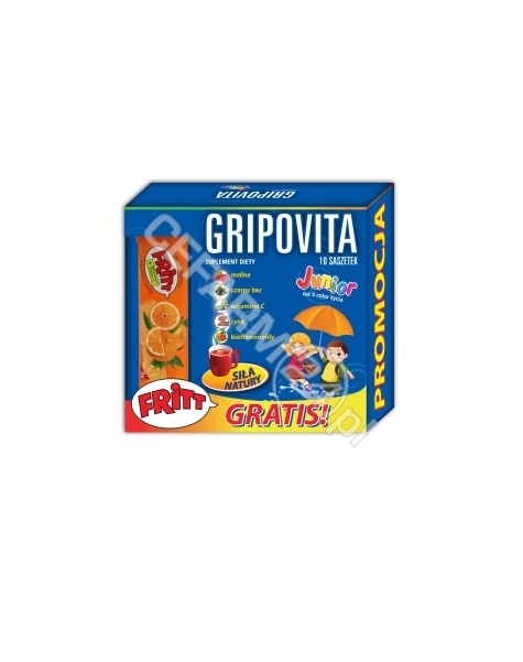 NATUR PRODUK Gripovita junior x 10 sasz + guma Fritt x 1 szt