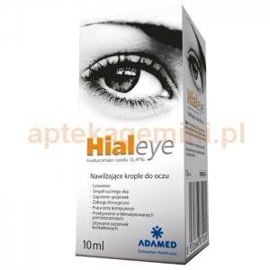 Adamed Hialeye 0,4%, nawilżające krople do oczu, 10ml