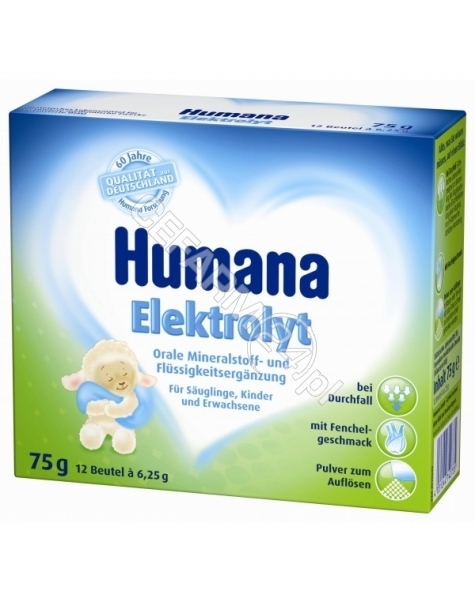 HUMANA Humana elektrolit o smaku koperkowym, od urodzenia x 12 saszetek