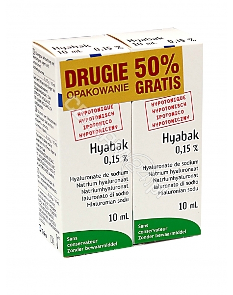 THEA Hyabak krople do oczu 2 x 10 ml (DUOPACK)