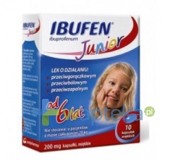 ZAKŁADY FARM. Ibufen Junior 200mg 10 kapsułek