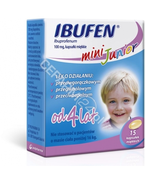 POLPHARMA Ibufen mini junior 100 mg x 15 kaps