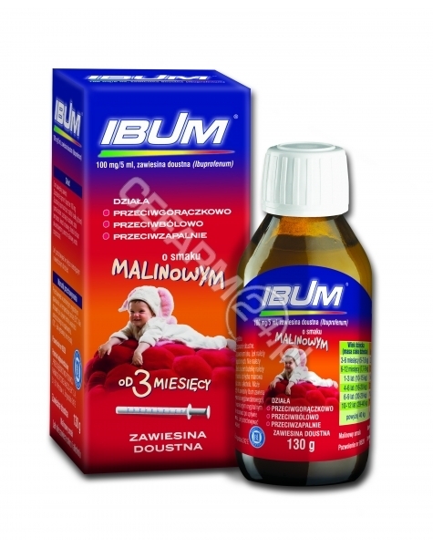 HASCO-LEK Ibum 100 mg/5 ml zawiesina o smaku malinowym 130 g