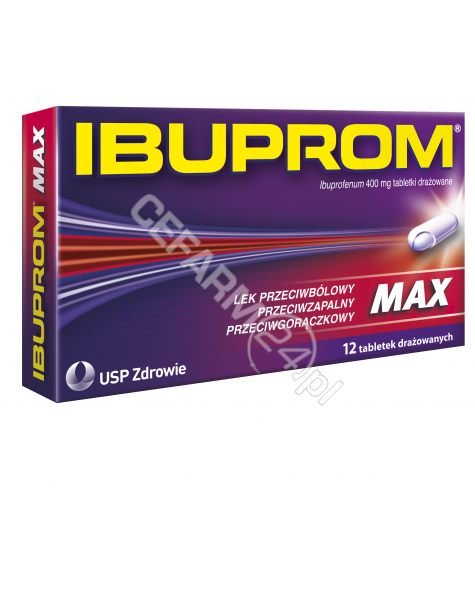 US PHARMACIA Ibuprom max 400 mg x 12 tabl drażowanych