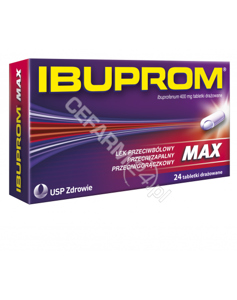 US PHARMACIA Ibuprom max 400 mg x 24 tabl drażowanych