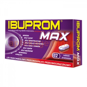 USP ZDROWIE Ibuprom MAX 400mg, 12 tabletek