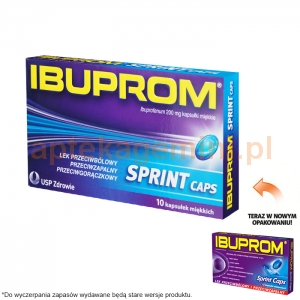 USP ZDROWIE Ibuprom Sprint Caps, 10 kapsułek