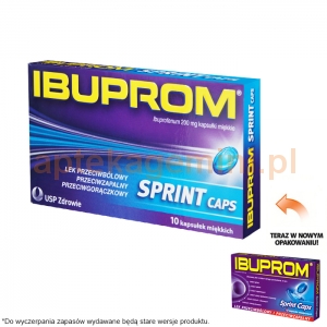 USP ZDROWIE Ibuprom Sprint Caps, 10 kapsułek