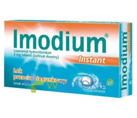 MCNEIL PRODUCTS LIMITED C/O JOHNSON & JOHN Imodium Instant 2mg 12 tabletek