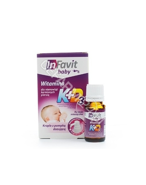 BIOTICOM InFavit baby witaminy K + D3 krople 10 ml