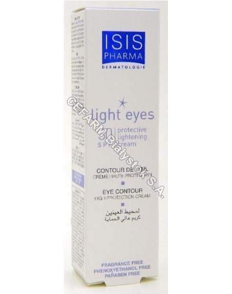 ISISPHARMA Isispharma light eyes - krem do okolicy oczu o właściwościach ochronnych i rozświetlających z filtrem spf30 15 ml