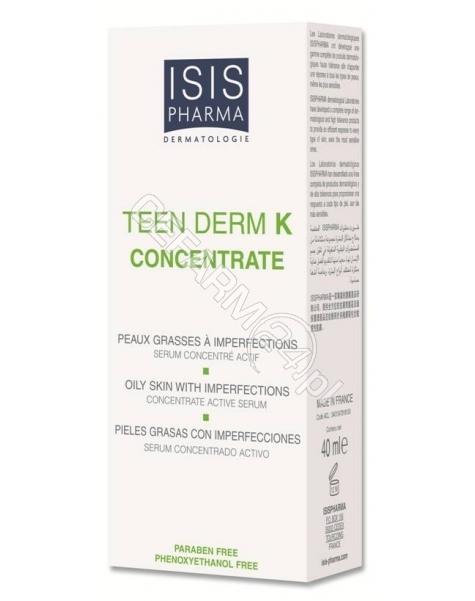 ISIS COSMETI Isispharma teen derm K serum keratoregulujące dla skóry tłustej trądzikowej 30 ml