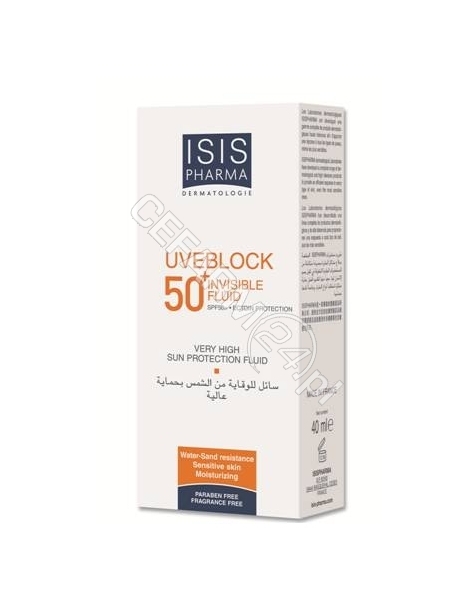 ISISPHARMA Isispharma uveblock fluid z filtrem przeciwsłonecznym, delikatnie koloryzujący spf 50+ 40 ml