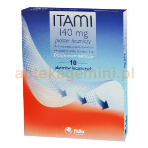 FIDIA FARMACEUTICI Itami, plaster leczniczy, 140mg, 10 sztuk