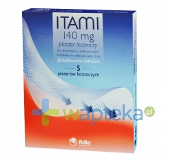 FIDIA FARMACEUTICI Itami, plaster leczniczy, 140mg, 5 sztuk