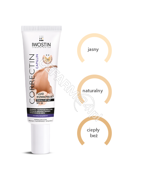 NEPENTES Iwostin Correctin Capillin fluid wzmacniający trwale kryjący spf-30 jasny 30 ml