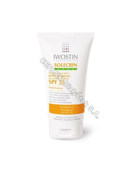 NEPENTES Iwostin solecrin acne wodoodporny krem ochronny dla skóry trądzikowej spf 25 50 ml