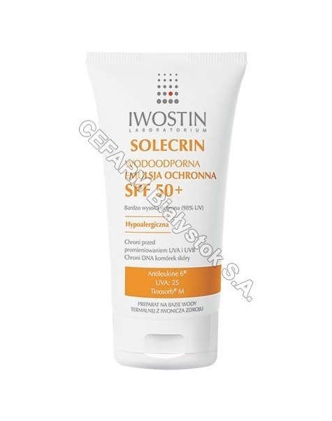 NEPENTES Iwostin solecrin wodoodporna emulsja ochronna spf-50+ 100 ml (data ważności 28.02.2018)