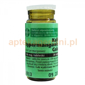 GALENA Kalium hypermanganicum (potasu nadmanganian), 30 TABLETEK