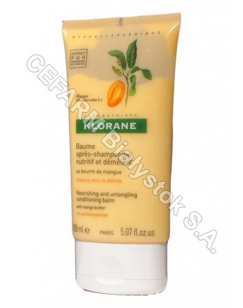 KLORANE Klorane balsam do włosów na bazie wyciągu z mango 150 ml