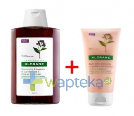 PIERRE FABRE DERMO-COSMETIQUE POLSKA SP. Z O.O. KLORANE Szampon na bazie chininy i witaminn B 400ml + Balsam 150ml