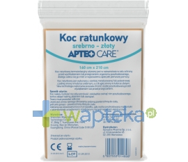 SYNOPTIS PHARMA SP. Z O.O. Koc ratunkowy srebrno-złoty APTEO CARE 160 cm x 210 cm