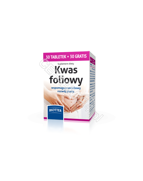 DIAGNOSIS Kwas foliowy biotter 0,4 mg x 30 tabl + 30 tabl GRATIS !!!