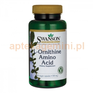 SWANSON L-ornityna 500mg, SWANSON, 60 kapsułek