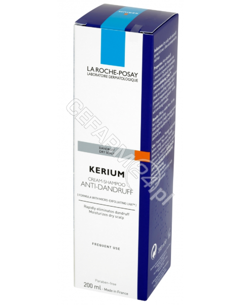 LA ROCHE-POS La roche kerium przeciwłupieżowy szampon do łupieżu suchego 200 ml