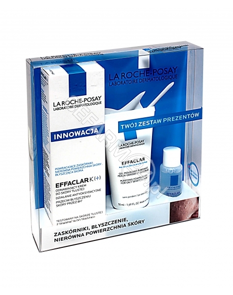 LA ROCHE-POS La Roche-Posay Effaclar K(+) 30 ml + Effaclar żel 50 ml + Effaclar tonik 15 ml GRATIS!!!