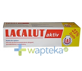 N.P.ZDROVIT SP Z O.O. LACALUT AKTIV Pasta do zębów promocja 33% gratis 100ml