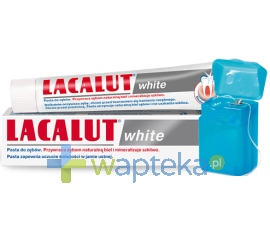 N.P.ZDROVIT SP Z O.O. LACALUT WHITE Pasta do zębów 75 ml + Nić dentystyczna 10 m