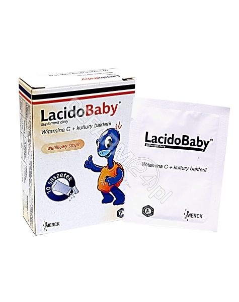 MERCK Lacidobaby + witamina c (smak waniliowy) x 10 sasz