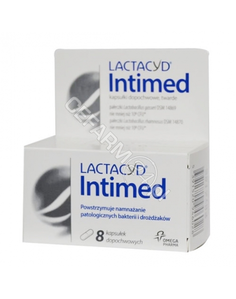 OMEGA PHARMA Lactacyd intimed x 8 kaps dopochwowych