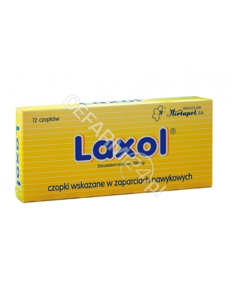 HERBAPOL WRO Laxol 100 mg x 12 czopków