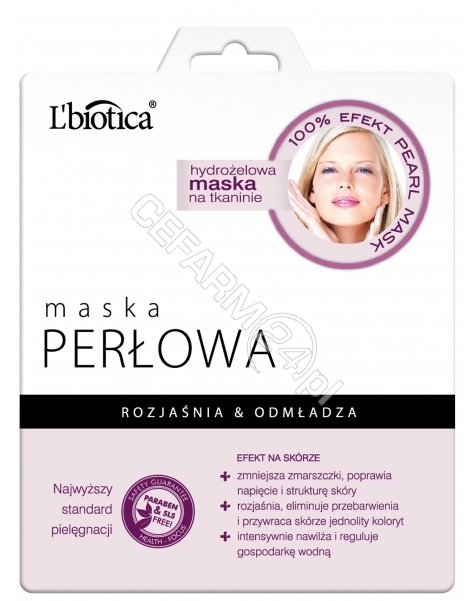 L'BIOTICA L'biotica maska hydrożelowa na tkaninie perłowa 25 g