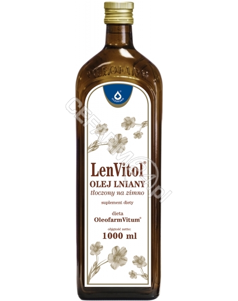 OLEOFARM LenVitol - olej lniany budwigowy tłoczony na zimno 1000 ml