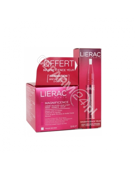 LIERAC Lierac Magnificence aksamitny krem na dzień i na noc do cery suchej 50 ml + Lierac Magnificence krem pod oczy 4 g GRATIS !!!