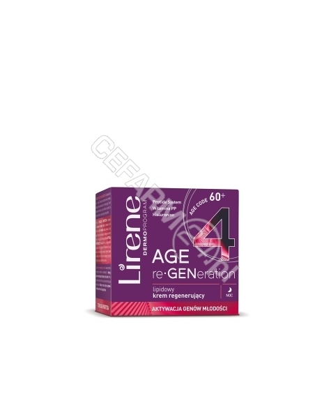 DR IRENA ERIS Lirene Age reGENeration 60+ lipidowy krem regenerujący na noc 50 ml