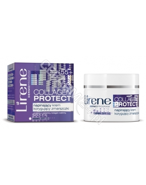 DR IRENA ERIS Lirene Collagen Protect 55+ napinający krem korygujący zmarszczki na dzień 50 ml - dostępne ostatnie sztuki