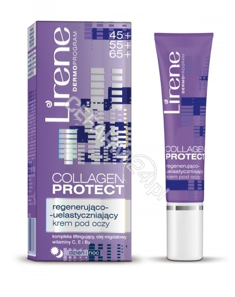 DR IRENA ERIS Lirene Collagen Protect 55+ regenerująco-uelastyczniający krem przeciwzmarszczkowy pod oczy 15 ml