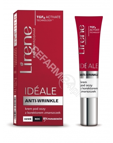 DR IRENA ERIS Lirene IDEALE Anti-Wrinkle 35-55+ krem pod oczy z korektorem zmarszczek 15 ml