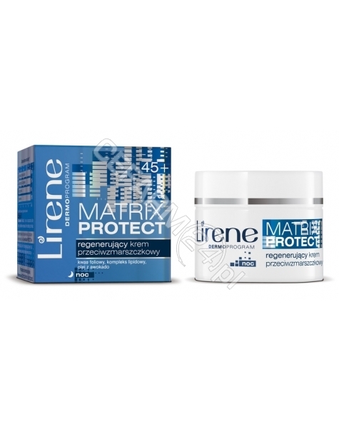 DR IRENA ERIS Lirene Matrix Protect 45+ regenerujący krem przeciwzmarszczkowy na noc 50 ml