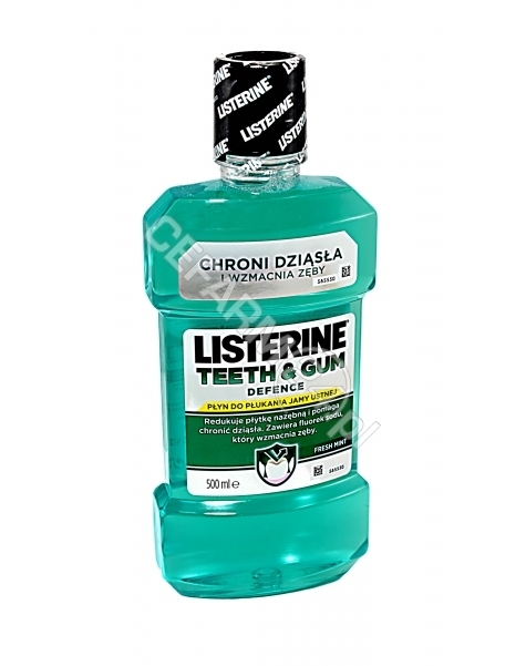 JOHNSON & JOHNSON Listerine freshmint teeth & gum (zielony) - płyn do płukania jamy ustnej 500 ml