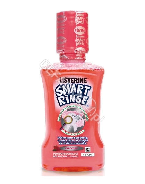 JOHNSON & JOHNSON Listerine smart rinse - płyn do płukania ust dla dzieci owocowy 250 ml