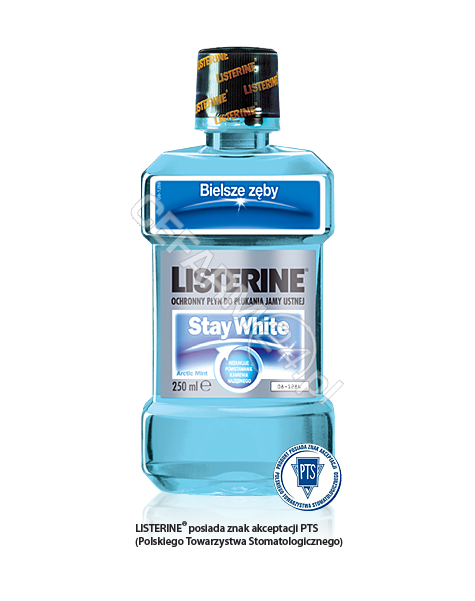 JOHNSON & JOHNSON Listerine stay white - płyn do płukania jamy ustnej 250 ml