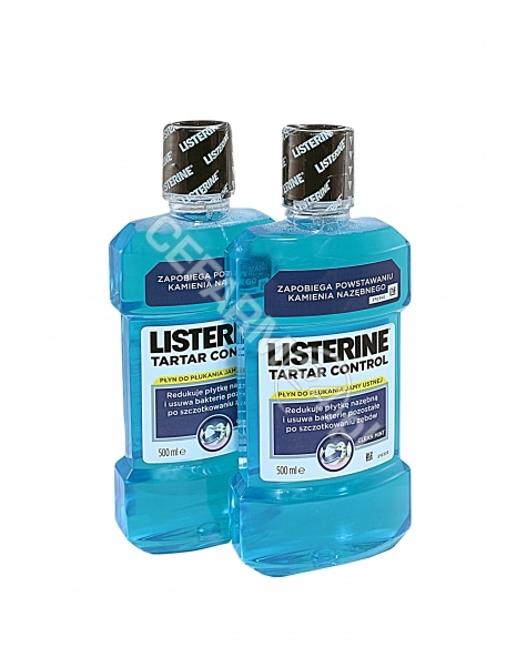 JOHNSON & JOHNSON Listerine tartar control - płyn do płukania jamy ustnej 2 x 500 ml (duopack)