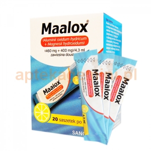 SANOFI Maalox, zawiesina doustna, 20 saszetek po 4,3ml