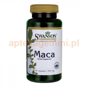 SWANSON MACA 500mg, SWANSON, 100 kapsułek