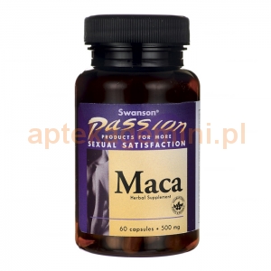 SWANSON MACA ekstrakt 500mg, SWANSON, 60 kapsułek